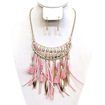 Stylish Tribal Fashion Necklace and Earring Set SLNEG1397