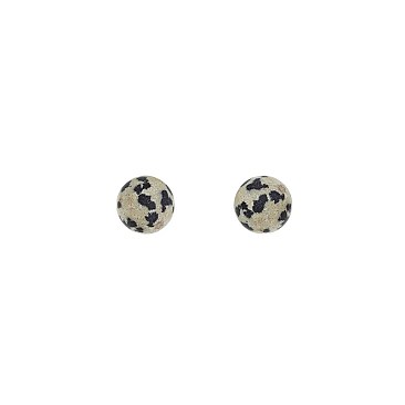 Trendy Gold/black Semi Precious Ball Stud Earring SLNEM0403