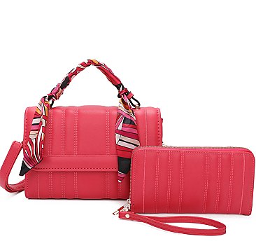 RED-HANDBAGS WITH WALLET