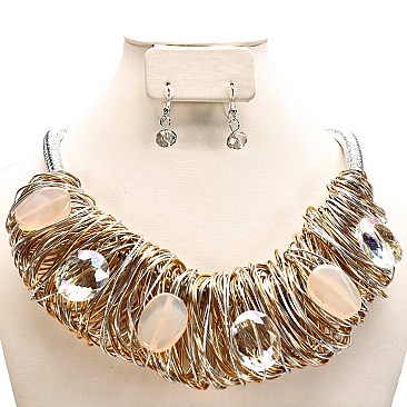HAND MADE WIRE NECKLACE SET