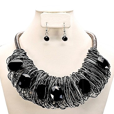 HAND MADE WIRE NECKLACE SET