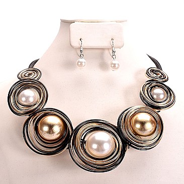 STATEMENT PEARL WIRED 2 TONE SET