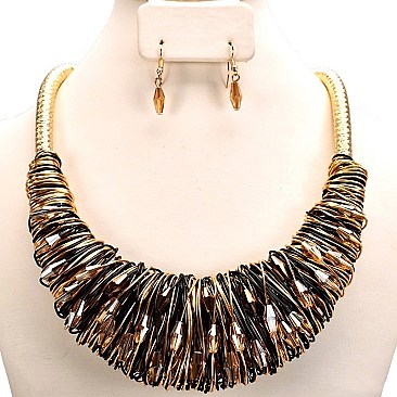 WIRE BEAD HAND MADE NECKLACE SET
