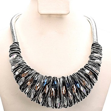 WIRE BEAD HAND MADE NECKLACE SET