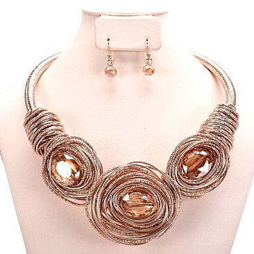WIRED OVAL GEM CHROME TRENDING SET