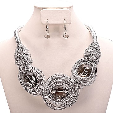 WIRED OVAL GEM CHROME TRENDING SET