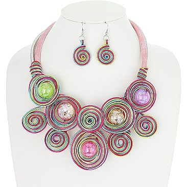 HANDMADE PEARL WIRE NECKLACE SET