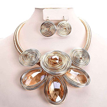 ACRYLIC SPIRAL BEADED BEADED SET