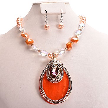 BEADED HANDMADE WIRE SHELL SET