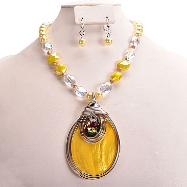 BEADED HANDMADE WIRE SHELL SET