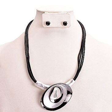 GEO METAL MINIMAL ART NECKLACE SET