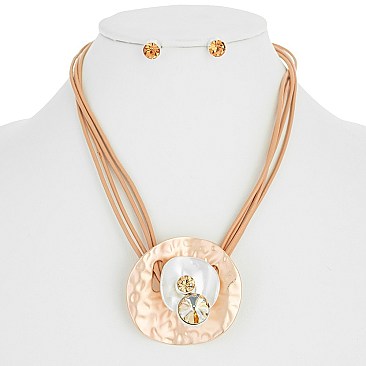 ARTSY CIRCLE LAYERED NECKLACE SET