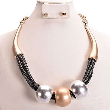 MIXED METAL NECKLACE SET