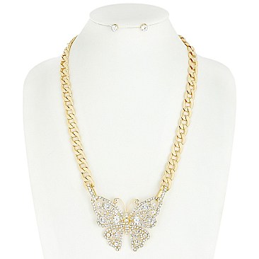 Trendy Butterfly Pendant Chain Necklack