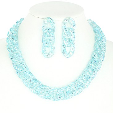 RHINESTONE TRENDY STATEMENT NECKLACE SET