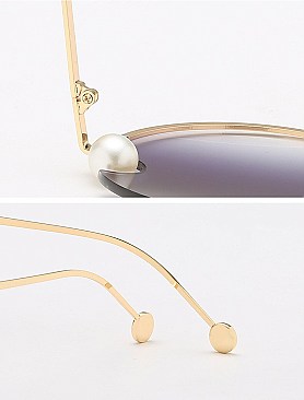 Pack of 12 Tint Pearl Side Round Sunglasses