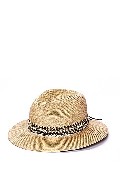 CROCHETED PANAMA FEDORA HAT