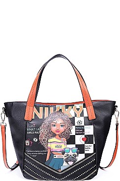 Nikky by Nicole Lee SASHA THE CUTIE TOTE BAG