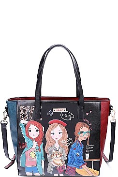 GIRLS WANT TO HAVE FUN TOTE BAG Nikky by Nicole Lee