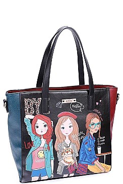 GIRLS WANT TO HAVE FUN TOTE BAG Nikky by Nicole Lee