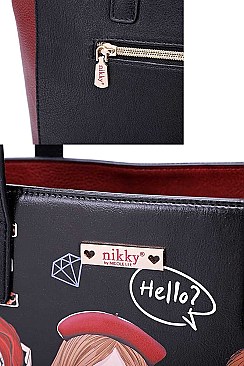 GIRLS WANT TO HAVE FUN TOTE BAG Nikky by Nicole Lee
