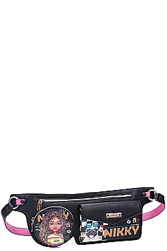 Nikky by Nicole Lee SASHA THE CUTIE PRINT WAIST BAG