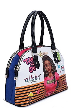 TAKE ME OUT PRINT DOMED SATCHEL Nikky by Nicole Lee