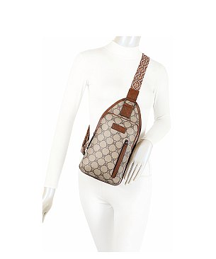 Teddy Bear Monogram Sling Bag