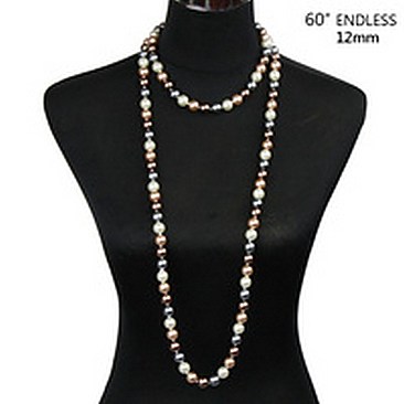 60" ENDLESS 12MM PEARL NECKLACE