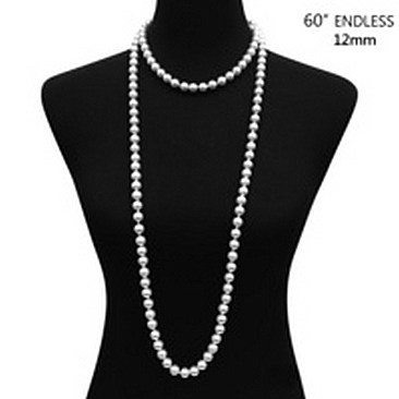 60" ENDLESS 12MM PEARL NECKLACE