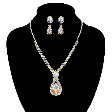 SPARKLY BRIDAL NECKLACE SET MEZNRW211