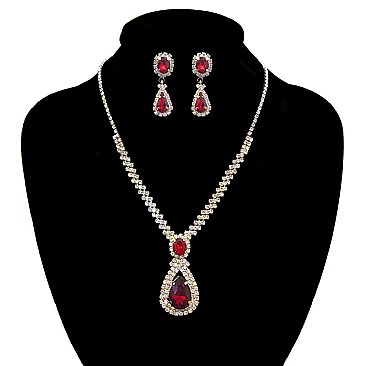 SPARKLY BRIDAL NECKLACE SET MEZNRW211
