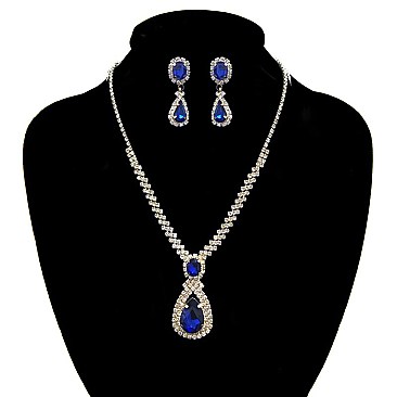 SPARKLY BRIDAL NECKLACE SET MEZNRW211