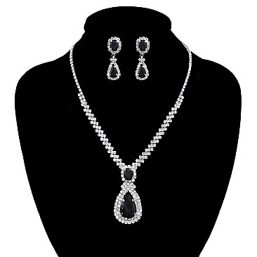 SPARKLY BRIDAL NECKLACE SET MEZNRW211