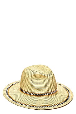 TRENDY PANAMA FEDORA HAT