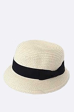 Grossgrain Fashion Straw Hat LACAE266