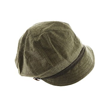 Lace Bill with Stone Button Newsboy Cap MEZ766