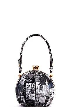 OBAMA MAGAZINE PRINT BALL CELEBRITY BAG