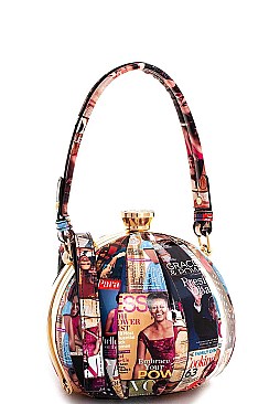 OBAMA MAGAZINE PRINT BALL CELEBRITY BAG