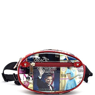 Magazine Print Trendy Fanny Pack RZ-OA053