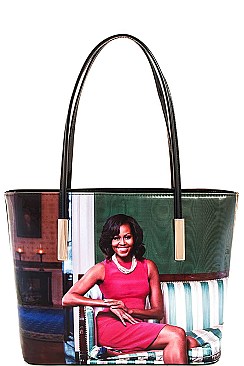 CH-OB2669D 3-in-1 Twin Tote Wallet SET,Michelle Obama