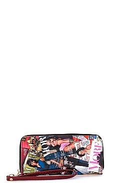 Obama Michele 2 in1 Chic Magazine Print Backpack