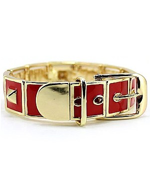 Color Enamel Belt Look Stretch Bracelet