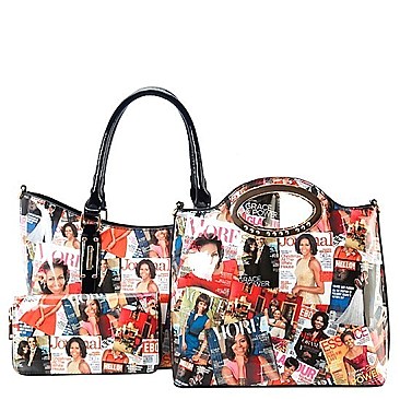 3 in 1 Michelle Obama Magazine Cover Satchel