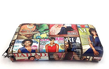 Michelle Obama Wallet Double Zipper