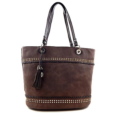 Tassel & Studded Bucket Boutique Quality Tote