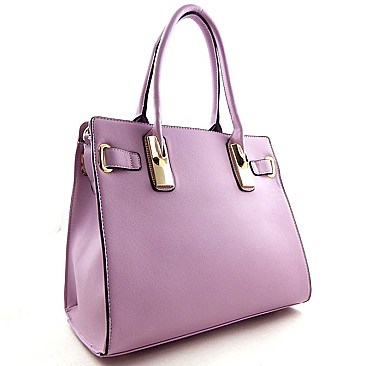 Hardware Metal Accent Saffiano Classy Satchel