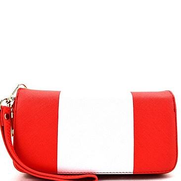 Lovely Color Blocking Dual Compartment Wallet/Wristlet