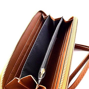 Triangle Logo Zip-around Slim Wallet