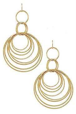 Multi Sized Hoop Fashion Earrings